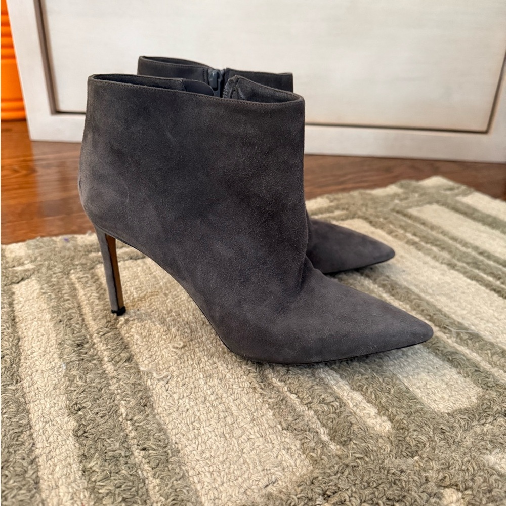 Vince Gray Suede Ankle Boots 8